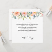 Prayer on Your Wedding Day Card | Wedding Blessing Karte (Vorderseite/Rückseite Beispiel)