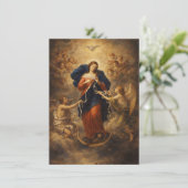 Prayer Our Lady Undoer Knots Blessed Mother Mary Karte (Stehend Vorderseite)