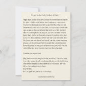 Prayer Our Lady Undoer Knots Blessed Mother Mary Karte (Rückseite)