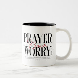 Prayer Over Worry mug Zweifarbige Tasse