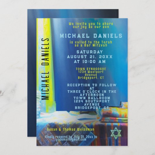 Prayer Shawls Einladung (Vorne/Hinten)