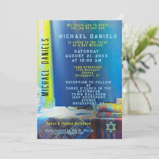 Prayer Shawls Einladung (Stehend Vorderseite)