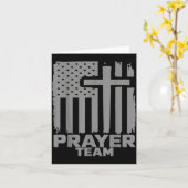 Prayer Team American Flag Christian Family Christi Karte (Gelbe Blume)