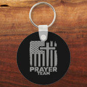 Prayer Team American Flag Christian Family Christi Schlüsselanhänger (Vorderseite)