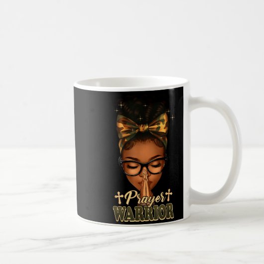 Prayer Warrior Christians Camo African American Af Kaffeetasse (Rechts)