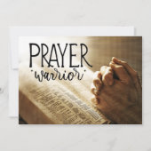 PRAYER WARRIOR Gebet Hand auf Bibelflachkarte (Vorderseite)