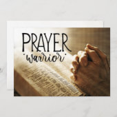 PRAYER WARRIOR Gebet Hand auf Bibelflachkarte (Vorne/Hinten)