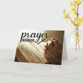 PRAYER WARRIOR Gebet Hand Bibel Christliches Kreuz Karte (Gelbe Blume)