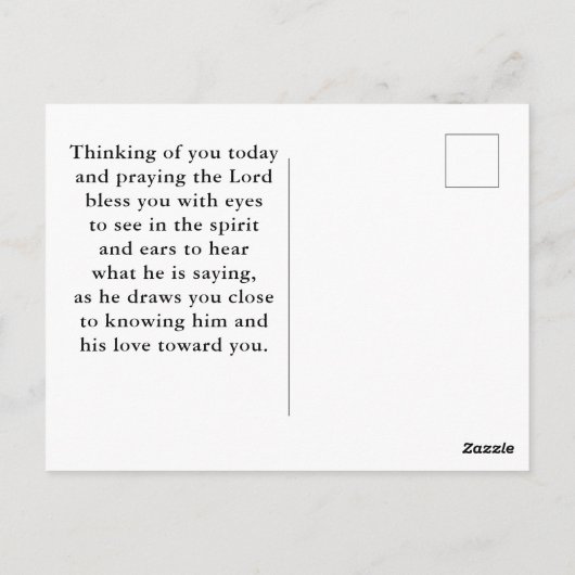 PRAYER WARRIOR Gebet Hand Bibel Christliches Kreuz Postkarte (Rückseite)