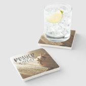 PRAYER WARRIOR Gebet Hände auf offene Bibel Steinuntersetzer (Seitenansicht)