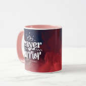 PRAYER WARRIOR Inspiration Christliches Zitat Tasse (Vorderseite Links)