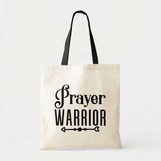 PRAYER WARRIOR Inspiration Christliches Zitat Tragetasche (Vorne)