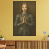 Prayer Warrior Maiden 01 – Holy Silver Armor Sacre Leinwanddruck (Insitu (Wohnzimmer))