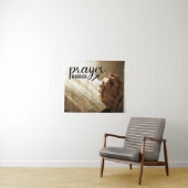 PRAYER WARRIOR Offene Bibel Christliches Kreuz Wandteppich (Beispiel (Horizontal))