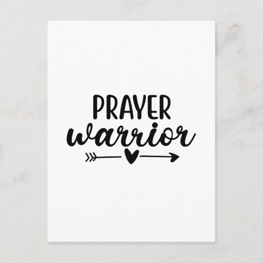 Prayer Warrior Postkarte (Vorderseite)