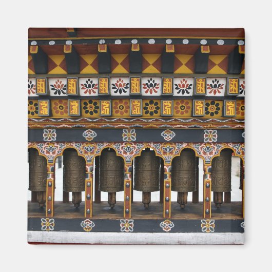 Prayer Wheels in a small public square Magnet (Vorne)