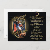 PRAYER ZU SAINT MICHAEL THE ARCHANGEL POSTKARTE (Vorne/Hinten)