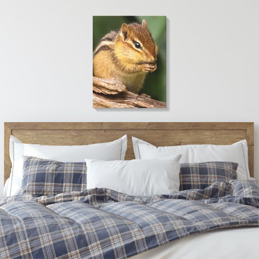 Prayerful Chipmunk Leinwanddruck (Insitu (Schlafzimmer))