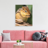 Prayerful Chipmunk Leinwanddruck (Insitu (Wohnzimmer))