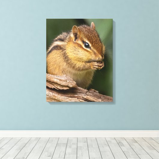 Prayerful Chipmunk Leinwanddruck (Insitu (Holzboden))