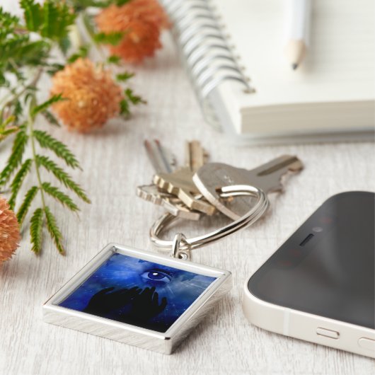 Prayerful Hände Schlüsselanhänger (Seite)