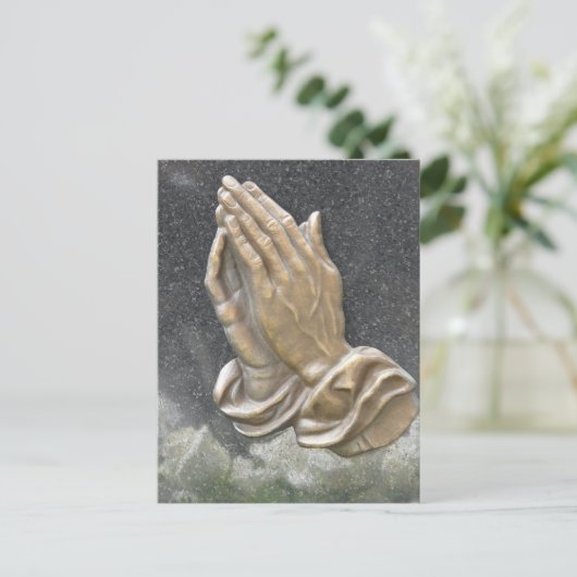 PRAYERHÄNDE POSTKARTE (Stehend Vorderseite)