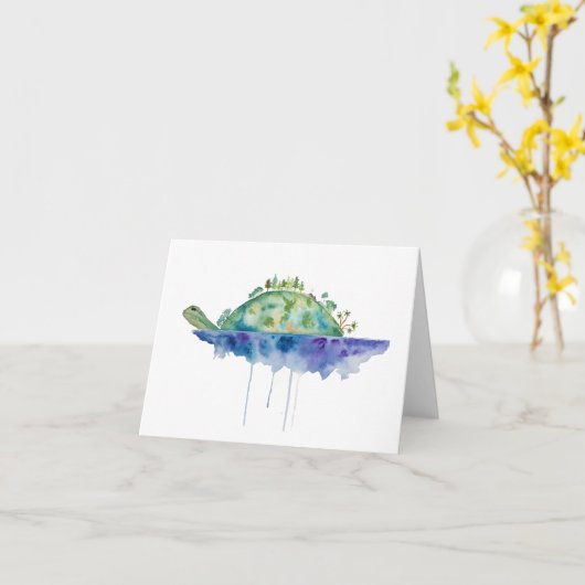Prayers for Turtle Island Folded Note Card Karte (Gelbe Blume)