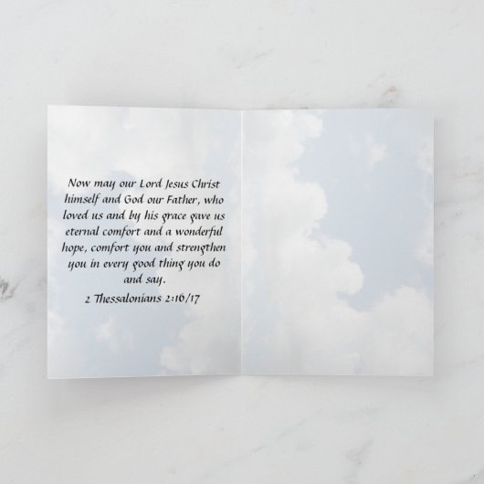 Prayers Sympathy Karte (Innenseite)