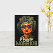 Praying Black Woman Afro Christian Sayings Prayer  Karte (Gelbe Blume)