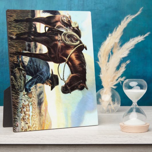 Praying Cowboy Fotoplatte (Seite)