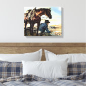 Praying Cowboy Leinwanddruck (Insitu (Schlafzimmer))