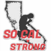 PRAYING FÜR SO SCHÖNES, rotes schwarzes Border CA Aufkleber (Vorderseite)