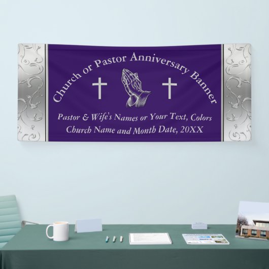 Praying Handpastor oder Church Anniversary Banner (Messe)