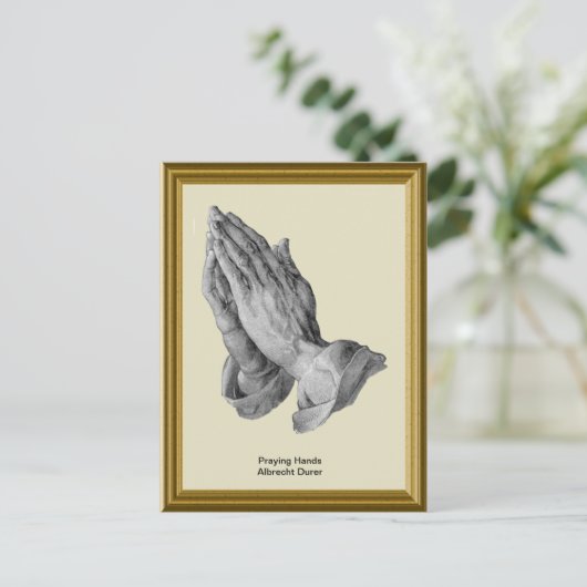 Praying Hands Albrecht Durer Postkarte (Stehend Vorderseite)