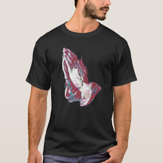 Praying Hands Amen Jesus Premium_2 T-Shirt (Vorderseite)