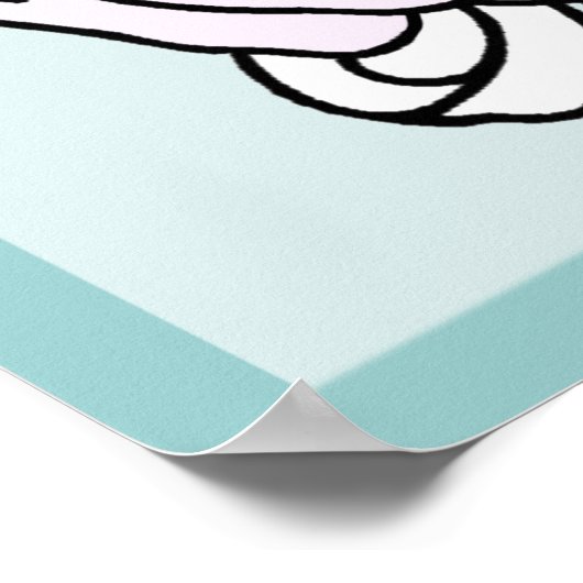 Praying Hands Border Style Poster (Ecke)