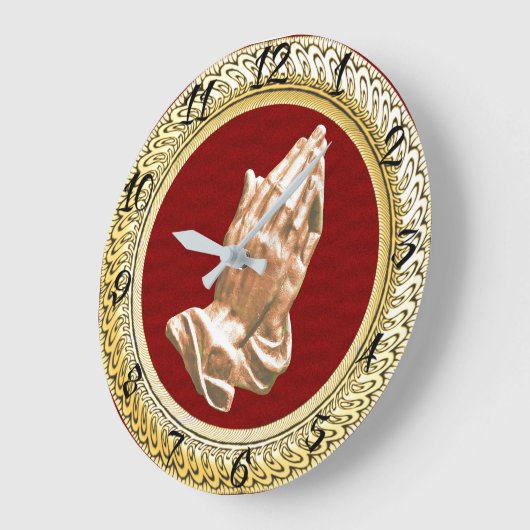 PRAYING HANDS GROßE WANDUHR (Winkel)