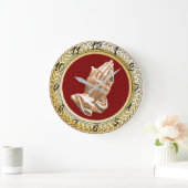 PRAYING HANDS GROßE WANDUHR (Zuhause)