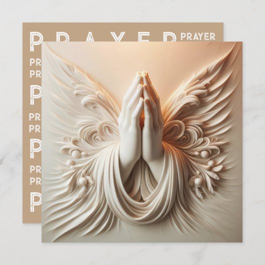 Praying Hands In Soft White Tones (Vorne/Hinten)