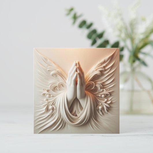 Praying Hands In Soft White Tones (Stehend Vorderseite)
