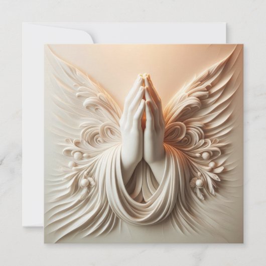Praying Hands In Soft White Tones (Vorderseite)