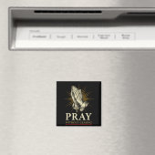 Praying Hands Jesus Cross Rosary Faith Devotion Pr Magnet (In Situ (Geschirrspüler))