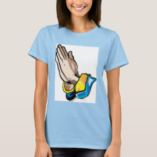 Praying Hands Ladys Burnout T - Shirt