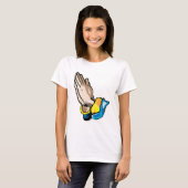 Praying Hands Ladys Burnout T - Shirt (Vorne ganz)