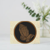 PRAYING HANDS POSTKARTE (Stehend Vorderseite)