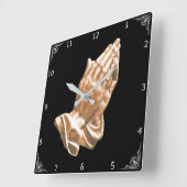 PRAYING HANDS QUADRATISCHE WANDUHR (Winkel)