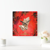 PRAYING HANDS QUADRATISCHE WANDUHR (Zuhause)