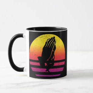Praying Hands Retro Style Vintage  Tasse