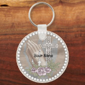 Praying Hands Rosary Schlüsselanhänger (Vorderseite)