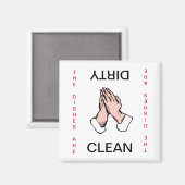 Praying Hands Saubere Geschirrspüler Magnet (Vorderseite/Rückseite)